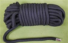 BLACK Bondage Rope - Pro Quality Cotton   3/8" - 32 feet  ~  $21.99